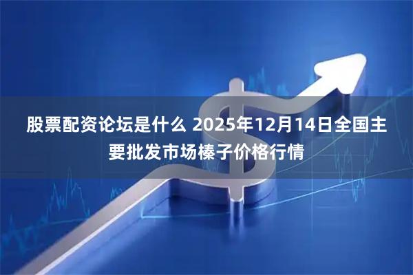 股票配资论坛是什么 2025年12月14日全国主要批发市场榛子价格行情